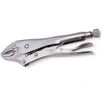 Pinza de presión, quijada curva niquelada, de 7"