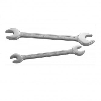 Llave española en pulgadas, fabricada en acero Cr-Vanadio, acabado pulido espejo de 1/2" x 9/16"
