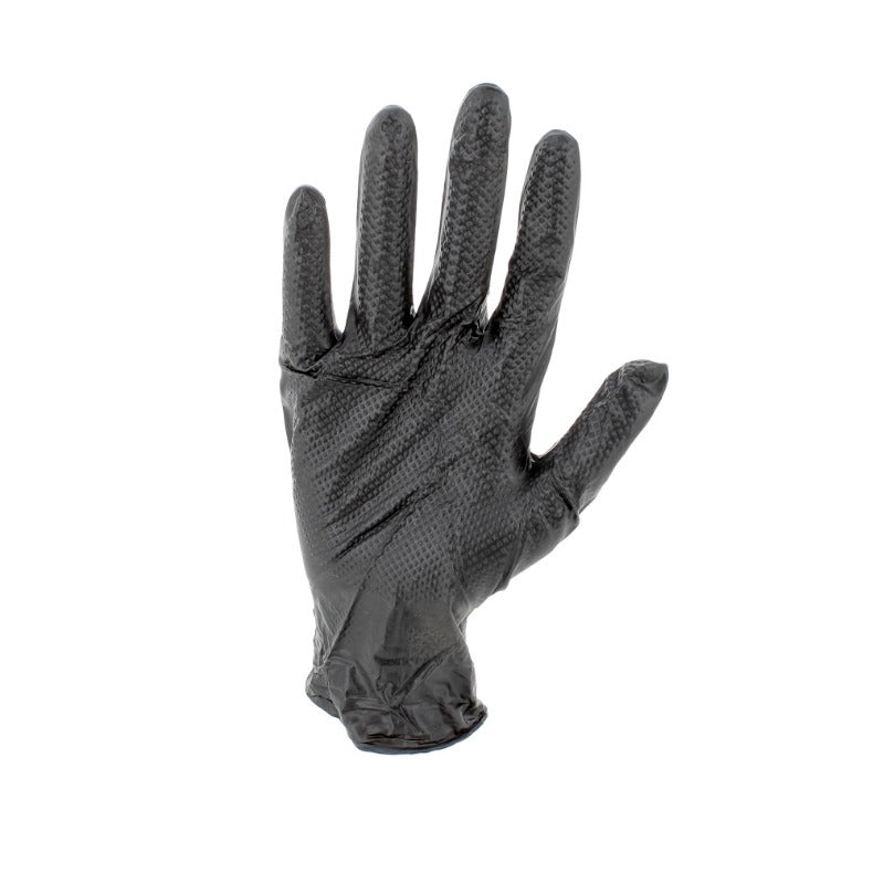 54177 GUANTES NEGROS DESECHABLES DE NITRILO T:M 7,0MIL (100 UDS.) TEXTURA DIAMANTE