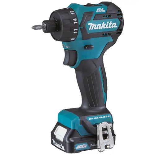 Atornillador  taladro 3/8"v.v.r. 0-450 0-1,500 rpm m/BL li-ion 2 bat. 4.0 A.h c/ind y carg c/luz, freno, broq.zanco hex, maletin 12V