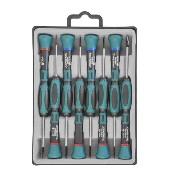 JOND3750P08S Juego de desarmadores de precisión, cruz y planos