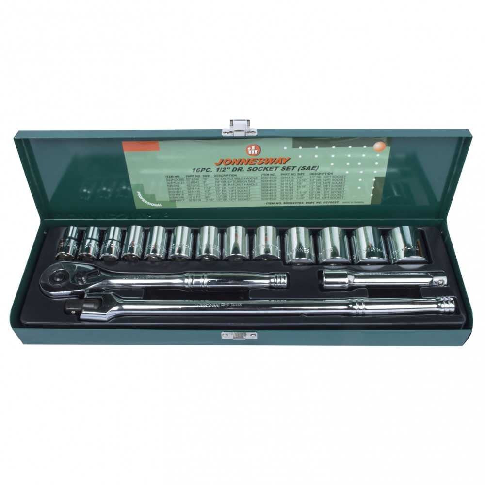 JONS05H4916S Juego de dados en pulgadas, cortos 12 puntas mando 1/2"